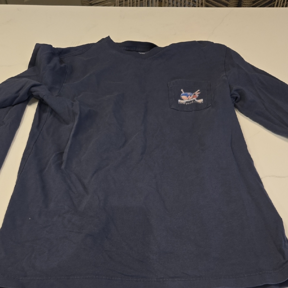 Vineyard Vines Navy Long Sleeve Tee